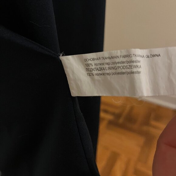 Dark Blue Crane & Blossom Print Midi Dress – Size 48 (fits like a L) - Picture 8 of 11